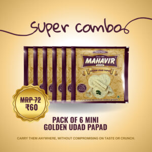 Combo Pack of Mini Golden Udad Papad